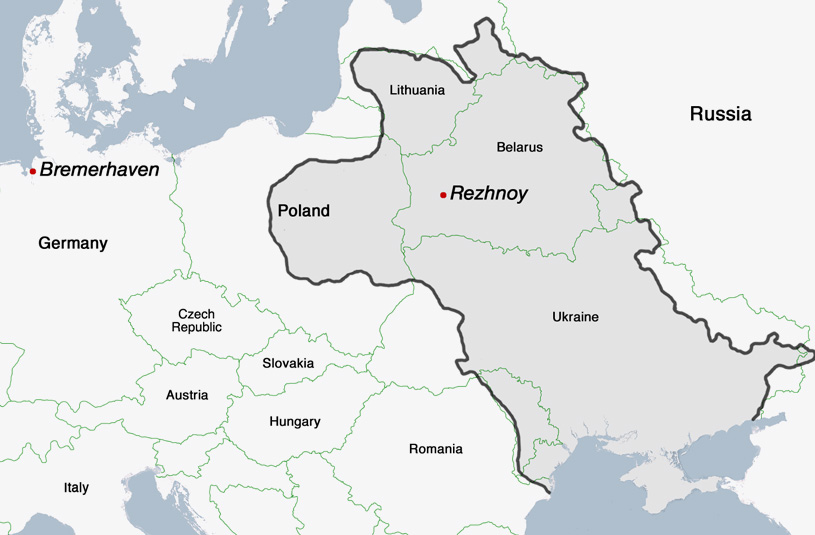 Rezhnoy to Bremerhaven