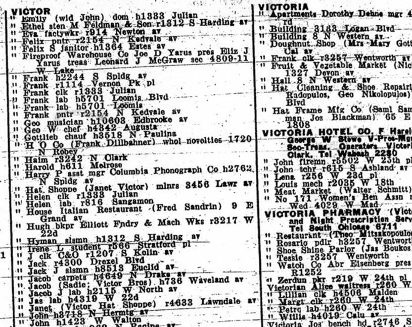 Chicago City Directory, 1928